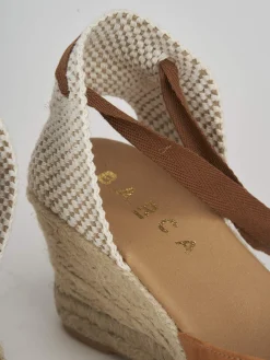 Discount Espadrillas tacco 6cm camoscio Donna Espadrillas