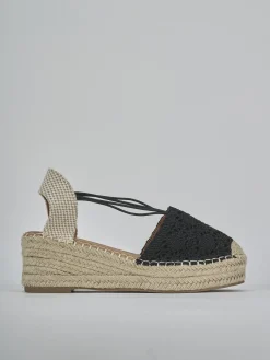 Hot Espadrillas tacco 6cm camoscio sostenible Donna Espadrillas