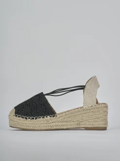 Hot Espadrillas tacco 6cm camoscio sostenible Donna Espadrillas