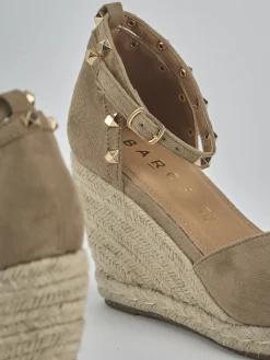 Sale Espadrillas tacco 9cm camoscio sostenible Donna Espadrillas