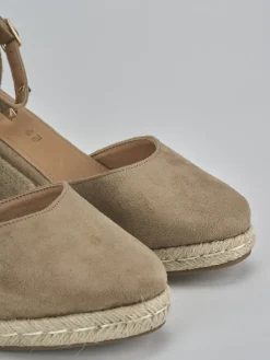 Sale Espadrillas tacco 9cm camoscio sostenible Donna Espadrillas