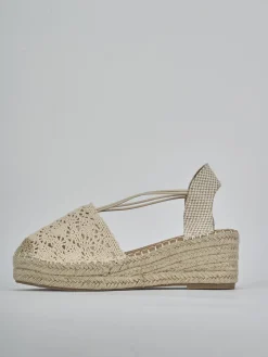 New Espadrillas tacco 6cm camoscio sostenible Donna Espadrillas
