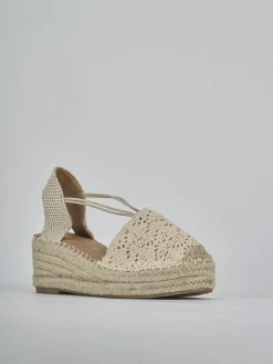 New Espadrillas tacco 6cm camoscio sostenible Donna Espadrillas