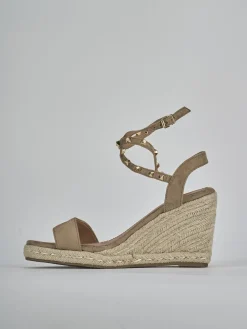 Online Espadrillas tacco 8cm camoscio sostenible Donna Espadrillas
