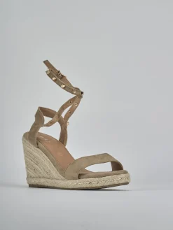 Online Espadrillas tacco 8cm camoscio sostenible Donna Espadrillas