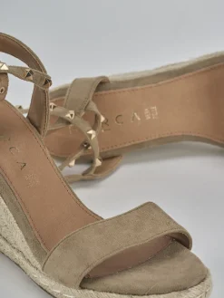 Online Espadrillas tacco 8cm camoscio sostenible Donna Espadrillas