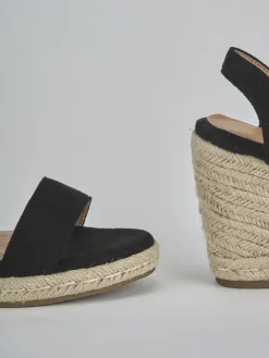 Sale Espadrillas tacco 9cm camoscio sostenible Donna Espadrillas