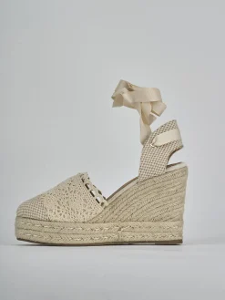 Espadrillas tacco 11cm camoscio sostenible Donna Espadrillas