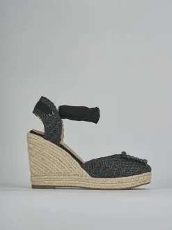 Hot Espadrillas tacco 8cm pelle Donna Espadrillas