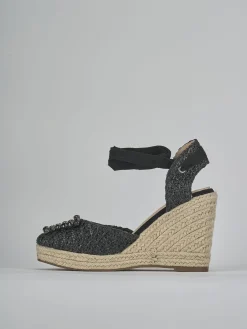 Hot Espadrillas tacco 8cm pelle Donna Espadrillas