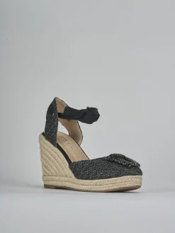 Hot Espadrillas tacco 8cm pelle Donna Espadrillas