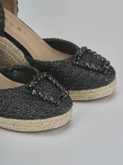 Hot Espadrillas tacco 8cm pelle Donna Espadrillas