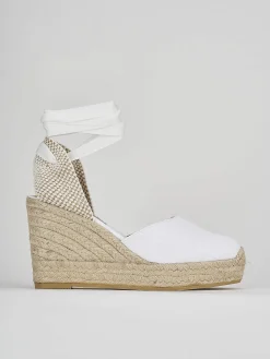 Clearance Espadrillas tacco 9cm tessuto Donna Espadrillas