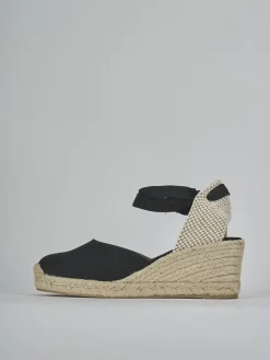 Clearance Espadrillas tacco 6cm tessuto Donna Espadrillas