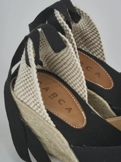 Clearance Espadrillas tacco 6cm tessuto Donna Espadrillas