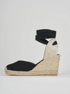Espadrillas tacco 8cm tessuto Donna Espadrillas