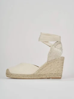 Clearance Espadrillas tacco 8cm tessuto Donna Espadrillas