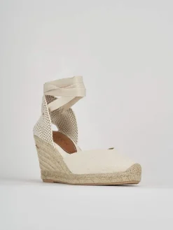 Clearance Espadrillas tacco 8cm tessuto Donna Espadrillas