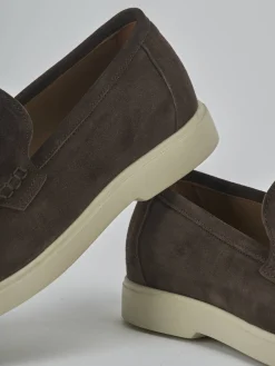 Hot Mocassini camoscio testa Uomo Mocassini