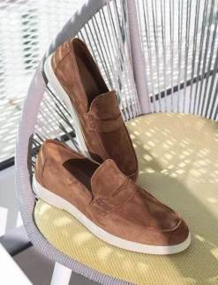 Hot Mocassini camoscio testa Uomo Mocassini