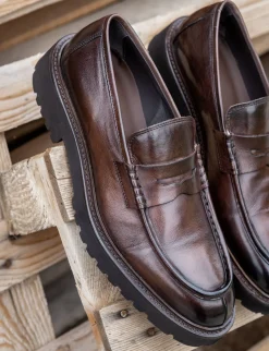 New Mocassini pelle testa Uomo Mocassini