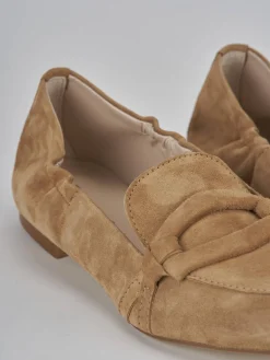 Clearance Mocassini tacco 1cm camoscio Donna Mocassini