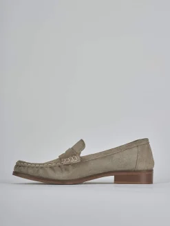 Outlet Mocassini tacco 1cm camoscio Donna Mocassini