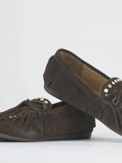 Mocassini tacco 1cm camoscio testa Donna Mocassini