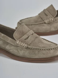 Mocassini tacco 1cm camoscio Donna Mocassini