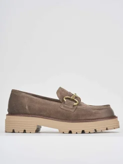 Discount Mocassini tacco 2cm camoscio Donna Mocassini