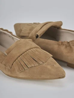 Clearance Mocassini tacco 1cm camoscio Donna Mocassini