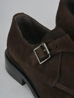 Online Mocassini tacco 2cm camoscio testa Donna Mocassini