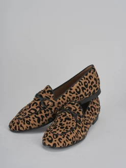 Hot Mocassini tacco 1cm camoscio Donna Mocassini