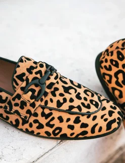 Hot Mocassini tacco 1cm camoscio Donna Mocassini