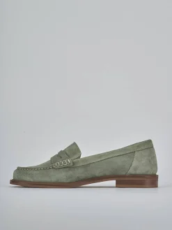 Clearance Mocassini tacco 1cm camoscio Donna Mocassini