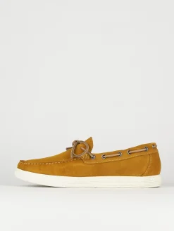 Hot Mocassini tacco 1cm camoscio Uomo Mocassini