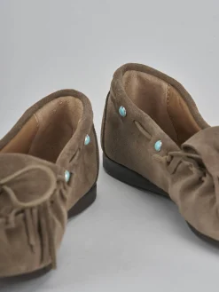 Discount Mocassini tacco 1cm camoscio Donna Mocassini