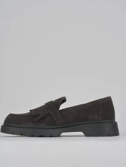 Hot Mocassini tacco 3cm camoscio testa Donna Mocassini