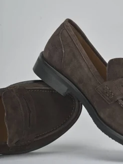 Sale Mocassini tacco 2cm camoscio testa Donna Mocassini