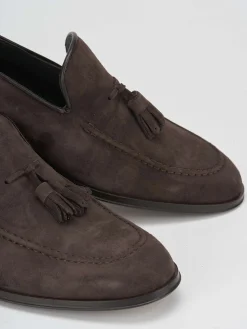 Sale Mocassini tacco 2cm camoscio testa Uomo Mocassini