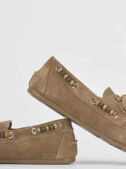 Clearance Mocassini tacco 1cm camoscio Donna Mocassini