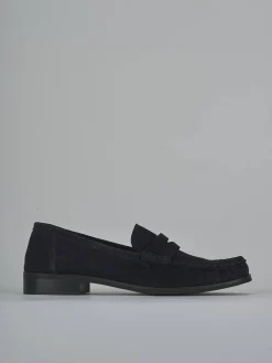 Hot Mocassini tacco 2cm camoscio Donna Mocassini