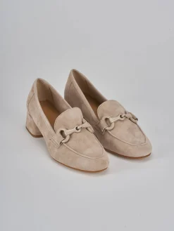 Sale Mocassini tacco 3cm camoscio Donna Mocassini