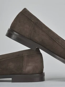 Outlet Mocassini tacco 1cm camoscio testa Donna Mocassini