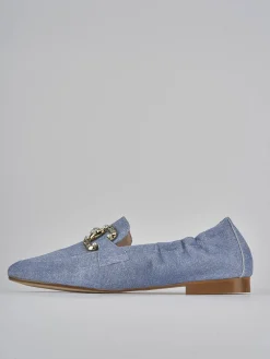 Clearance Mocassini tacco 1cm camoscio Donna Mocassini