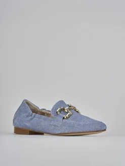 Clearance Mocassini tacco 1cm camoscio Donna Mocassini