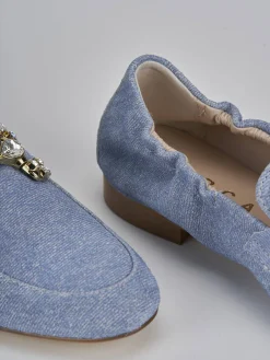 Clearance Mocassini tacco 1cm camoscio Donna Mocassini