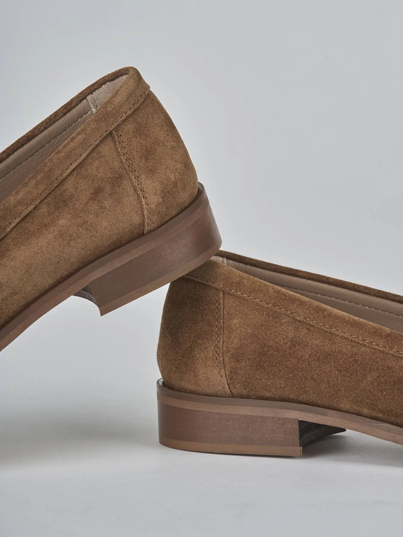 Online Mocassini tacco 1cm camoscio Donna Mocassini