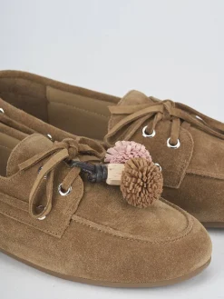 Clearance Mocassini tacco 1cm camoscio Donna Mocassini