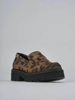 New Mocassini tacco 2cm camoscio Donna Mocassini